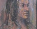 131, Poppe Damave, Ger-Indiaase vrouw, Krijt-aquarel