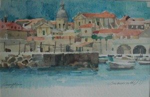 Roelof Klein, Dubrovnik, aquarel