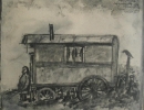 021c: Poppe Damave; Zigeuner bij Gravelaar; Houtskool tekening