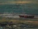 040c: Harry Balm; Schepen op het Strand; Olieverf