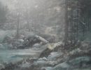 050c: Harry Balm; Beek in Bos in Winter; Aquarel