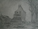 096: Poppe Damave; Huis van Familie Hazevoet, Oude Schalkwijkerweg; Ets