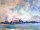 153, Poppe Damave, Zwolle, Aquarel