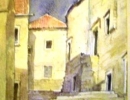 177, Roelof Klein, Straatje, Aquarel